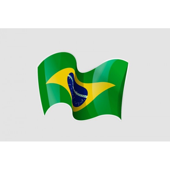 Flag Of Brazil Style 6 Sticker