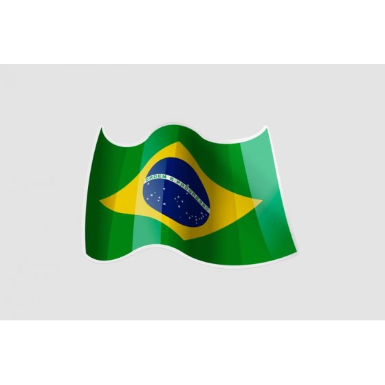 Flag Of Brazil Style 8 Sticker