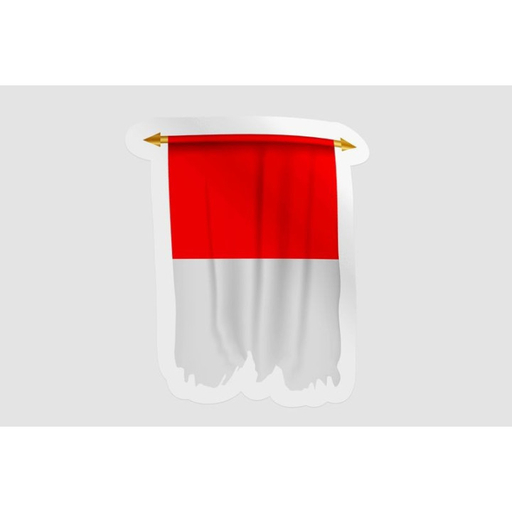 Indonesia Flag Pennant Style 2 - DecalsHouse