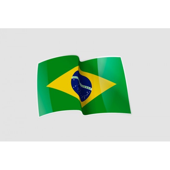 Flag Of Brazil Style 9 Sticker