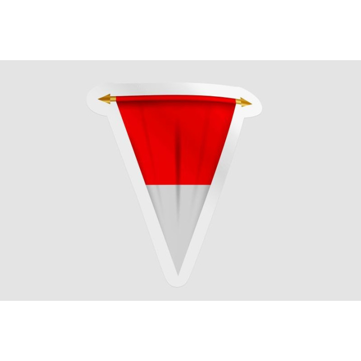 Indonesia Flag Pennant Style 3 - DecalsHouse