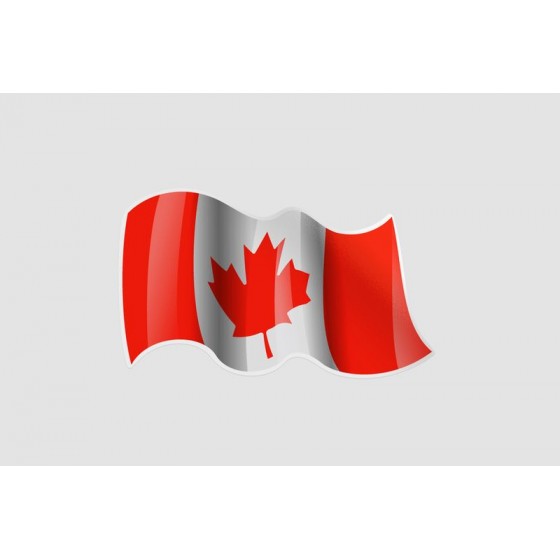 Flag Of Canada Style 2 Sticker