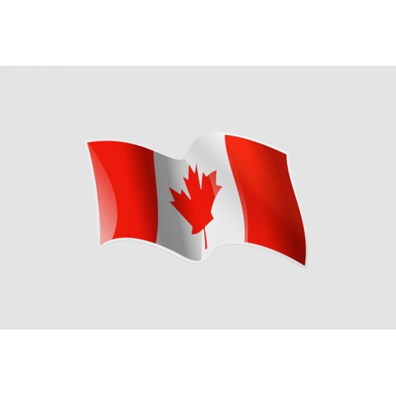 Flag Of Canada Style 4 Sticker