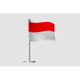 Indonesia Flag Waving Style 3 - DecalsHouse