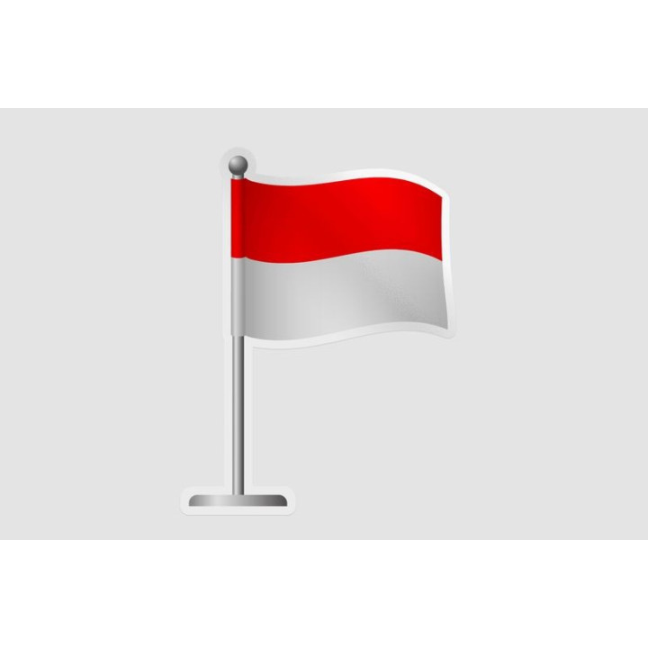 Indonesia Flag Waving Style 3 - DecalsHouse
