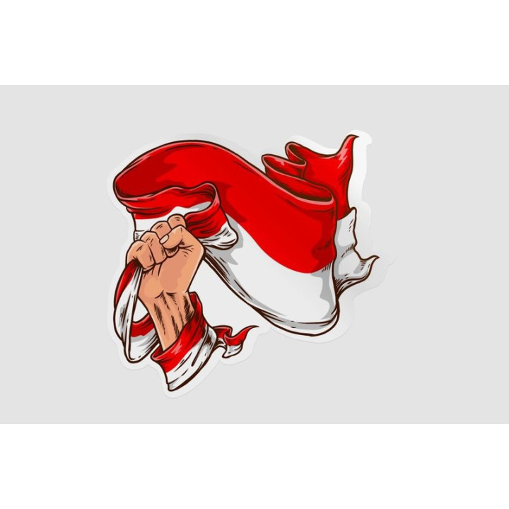 Indonesia Hand Flag - DecalsHouse