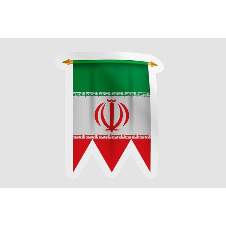 Iran Flag Pennant Style 10 - DecalsHouse