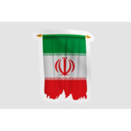 Iran Flag Pennant Style 3 - DecalsHouse
