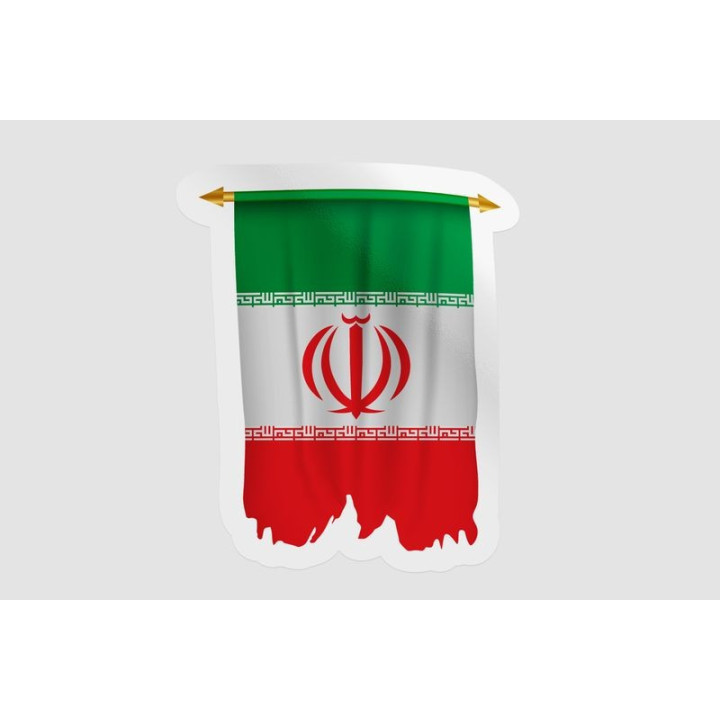 Iran Flag Pennant Style 3 - DecalsHouse