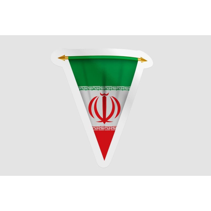 Iran Flag Pennant Style 4 - DecalsHouse