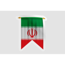 Iran Flag Pennant Style 8 - DecalsHouse