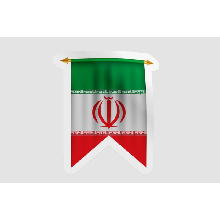 Iran Flag Pennant Style 8 - DecalsHouse