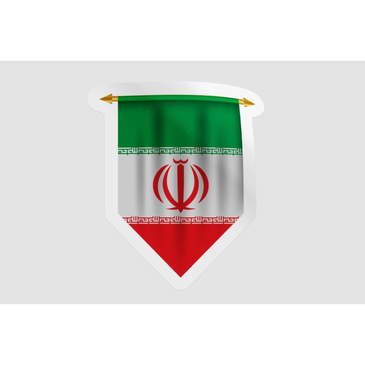 Iran Flag Pennant Style 9 - DecalsHouse