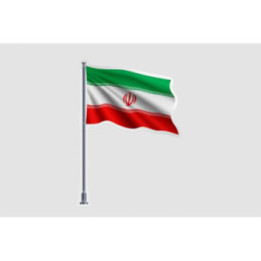 Iran Flag Pole Style 2 - DecalsHouse