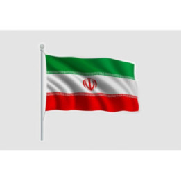 Iran Flag Pole Style 3 - DecalsHouse