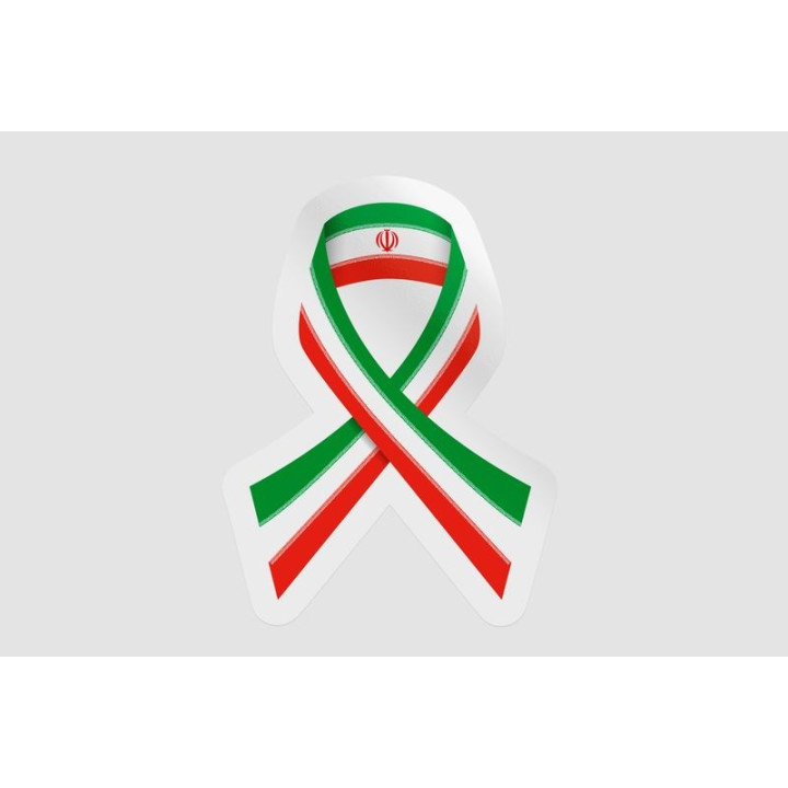 Iran Flag Ribbon Style 2 - DecalsHouse