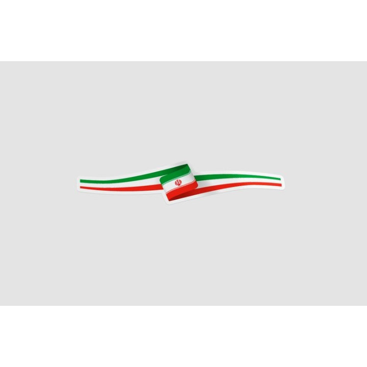 Iran Flag Ribbon Style 3 - DecalsHouse