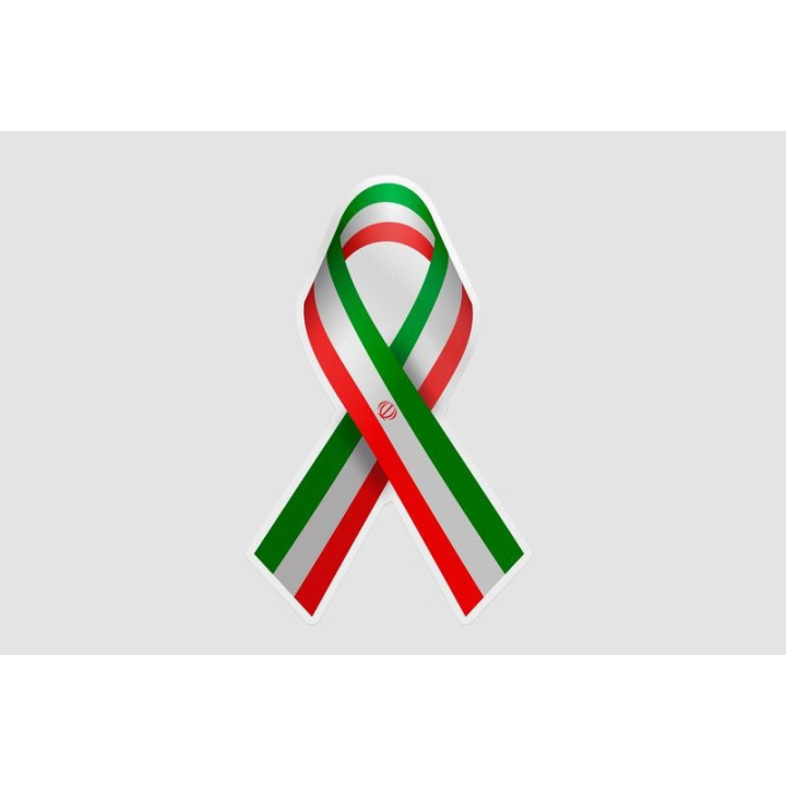 Iran Flag Ribbon - DecalsHouse