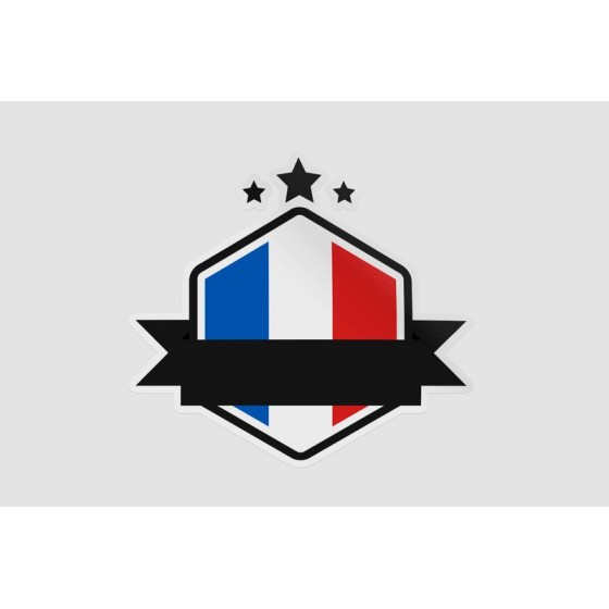 France Flag Badge Style 10