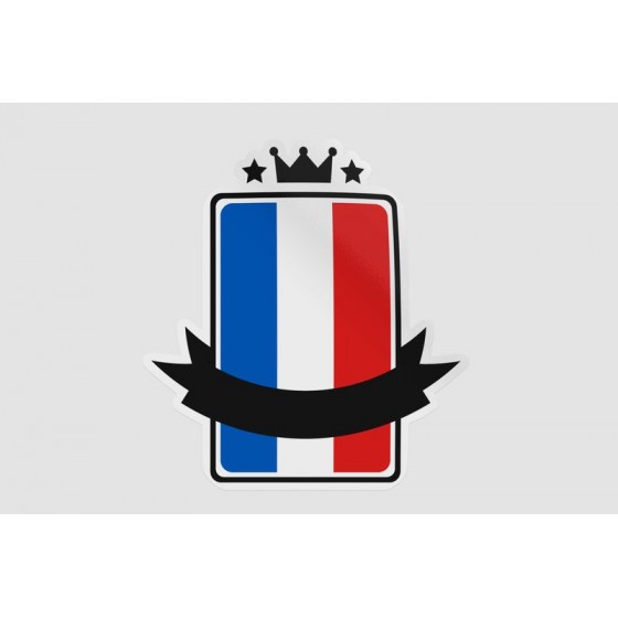 France Flag Badge Style 14