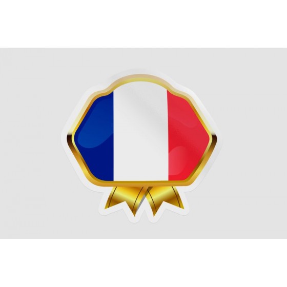 France Flag Badge Style 8