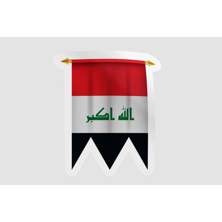 Iraq Flag Pennant Style 10 - DecalsHouse