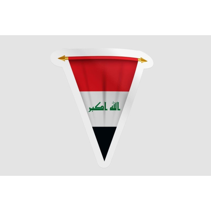 Iraq Flag Pennant Style 4 - DecalsHouse