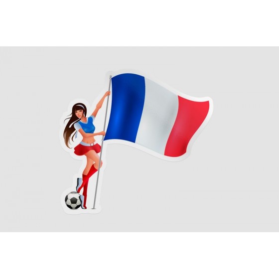 France Flag Girl