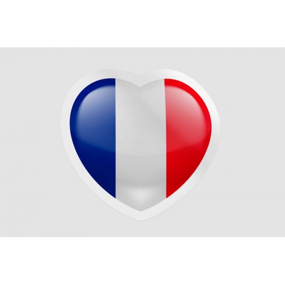 France Flag Heart Style 2