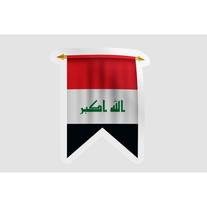 Iraq Flag Pennant Style 8 - DecalsHouse