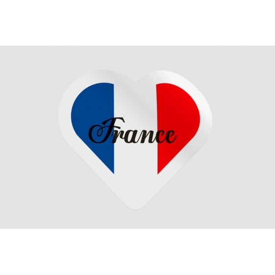 France Flag Heart Style 4