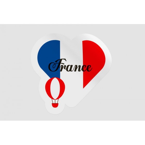 France Flag Heart Style 6