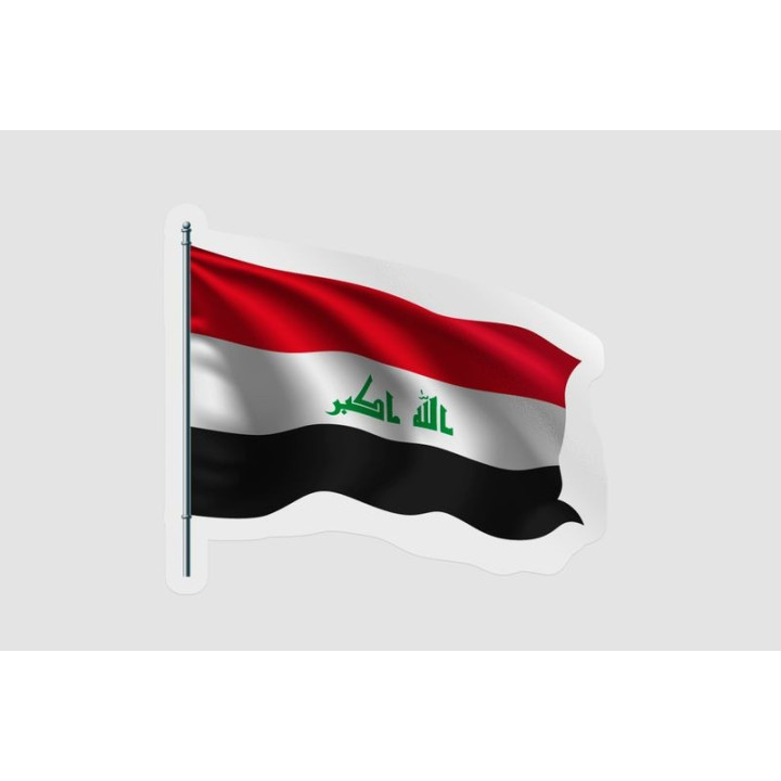 Iraq Flag Pole - DecalsHouse