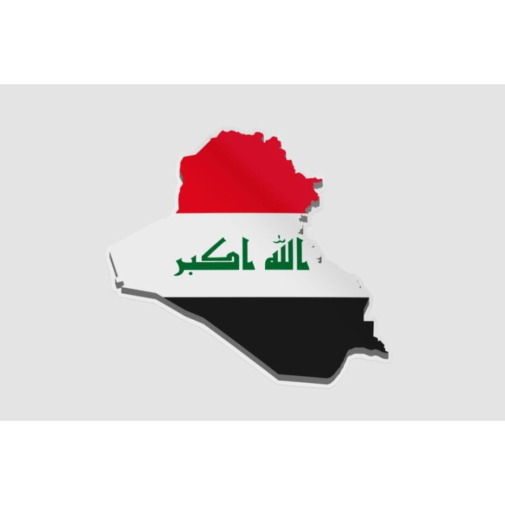 Iraq Map Flag - DecalsHouse