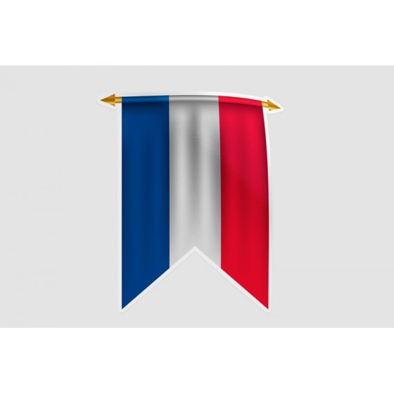 France Flag Pennant Style 7