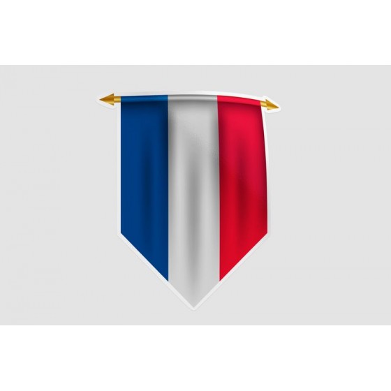 France Flag Pennant Style 8