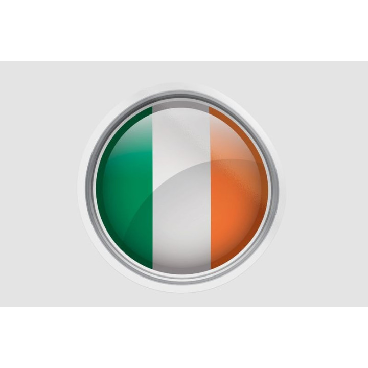 Ireland Flag Bevel Style 2 - DecalsHouse