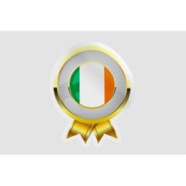 Ireland Flag Golden Badge Style 7 - DecalsHouse