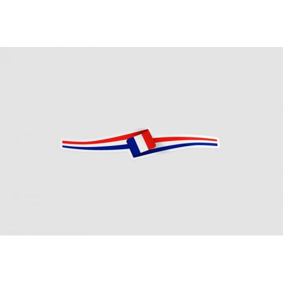 France Flag Ribbon Style 3
