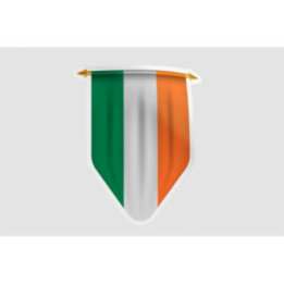 Ireland Flag Pennant Style 6 - DecalsHouse