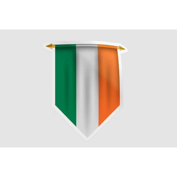 Ireland Flag Pennant Style 8 - DecalsHouse