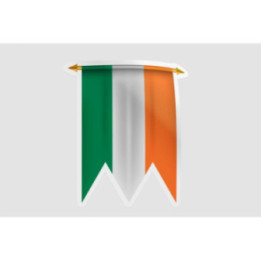 Ireland Flag Pennant Style 9 - DecalsHouse