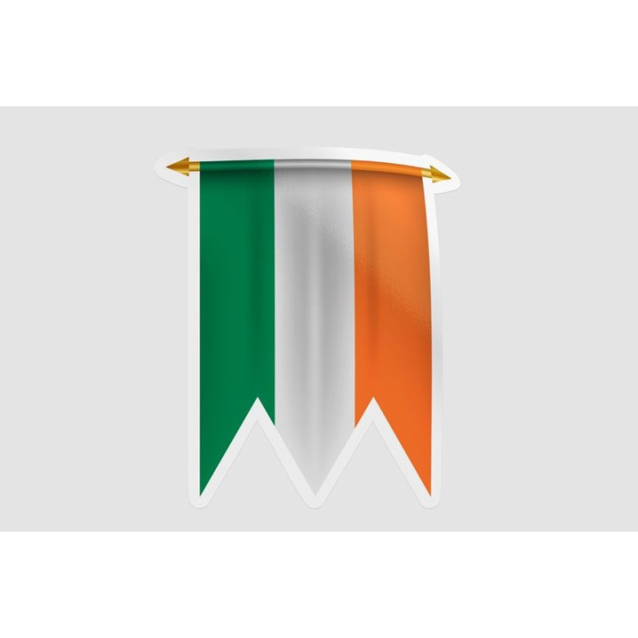 Ireland Flag Pennant Style 9 - DecalsHouse