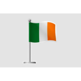 Ireland Flag Pole - DecalsHouse