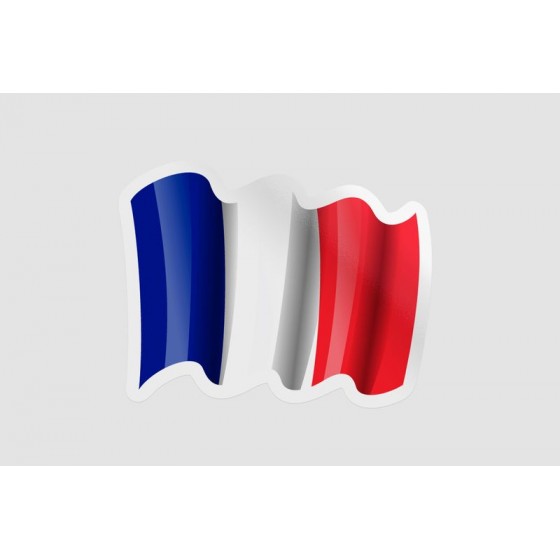 France Flag Waving Style 3