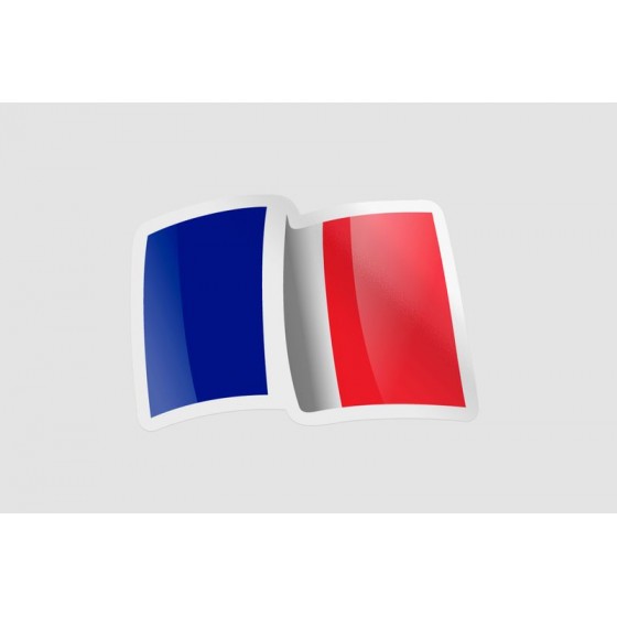 France Flag Waving Style 4