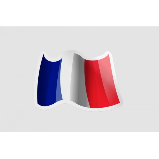 France Flag Waving Style 6