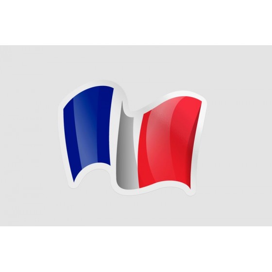 France Flag Waving Style 8