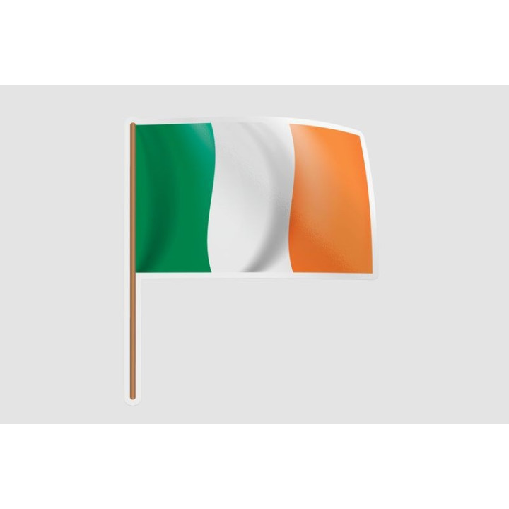 Ireland Flag Waving - DecalsHouse