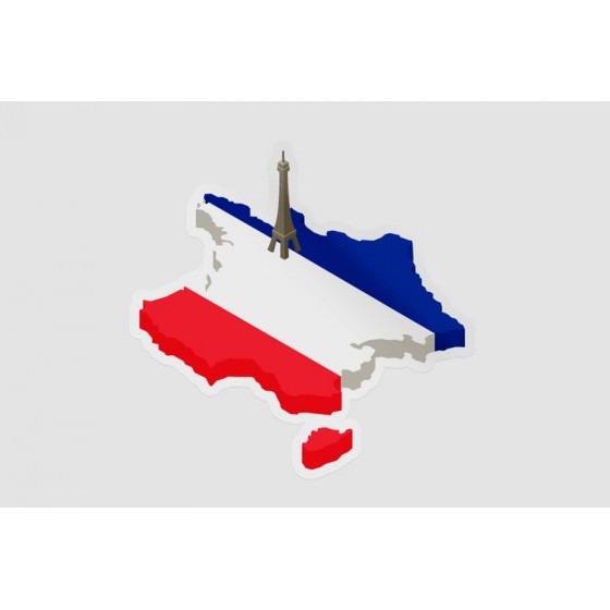 France Map Flag Eifel Style 2